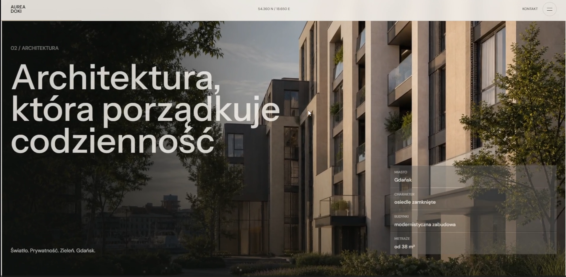 Sekcja o architekturze projektu Aurea Doki